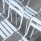 French Sky Blue Metal Stacking Outdoor Chair from Tolix, 1950, Set of 6 6