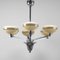 French Art Deco Ceiling Lamp with 6 Arms, Image 7