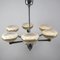 French Art Deco Ceiling Lamp with 6 Arms 2