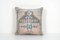 Turkish Muted Blue Rug Pillow Cover, Image 1