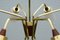 Lámpara de araña Mid-Century de teca, años 60, Imagen 6