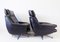 Black Leather Esa 802 Armchair by Werner Langenfeld, Set of 2 4