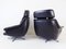 Black Leather Esa 802 Armchair by Werner Langenfeld, Set of 2 21