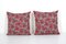 Vintage Red Pillow Cases, Set of 2, Image 1