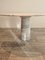 Round Carrara Marble Dining Table with Conical Base 2