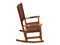 Leather and Walnut Rocking Chair by Werner Biermann for Artesano Bogota, Colombia, 1970s 3