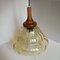 Mid-Century Glass and Wood Lamp, 1970s 1