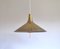 Lámpara colgante danesa Mid-Century moderna de latón al estilo de Paavo Tynell, años 50, Imagen 2