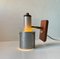 Moderne skandinavische Wandlampe aus Aluminium und Teak von Lyfa, 1960er 2