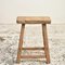 Antique Rustic Elm Stool 1