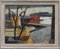 City and River View, Sweden, Mid-20th Century, Oil on Canvas 1