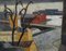 Città e fiume, Svezia, metà XX secolo, olio su tela, Immagine 4