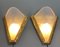 Antique French Art Deco Style Brass & Glass Wall Lights, 1920s, Set of 2 9