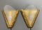 Antique French Art Deco Style Brass & Glass Wall Lights, 1920s, Set of 2, Image 4