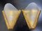 Antique French Art Deco Style Brass & Glass Wall Lights, 1920s, Set of 2, Image 3