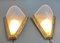 Antique French Art Deco Style Brass & Glass Wall Lights, 1920s, Set of 2 8