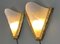 Antique French Art Deco Style Brass & Glass Wall Lights, 1920s, Set of 2, Image 12