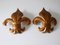 Mid-Century Modern German Gilt Metal Lily Sconces by Hans Kögl 1970s, Set of 2 9