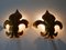 Mid-Century Modern German Gilt Metal Lily Sconces by Hans Kögl 1970s, Set of 2 10