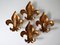 Mid-Century Modern German Gilt Metal Lily Sconces by Hans Kögl 1970s, Set of 2, Image 19