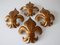Mid-Century Modern German Gilt Metal Lily Sconces by Hans Kögl 1970s, Set of 2, Image 4