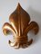Mid-Century Modern German Gilt Metal Lily Sconces by Hans Kögl 1970s, Set of 2, Image 6