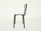 Large Pistachio Green Laminate Table & Suspended Chairs, Set of 9 12