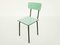 Large Pistachio Green Laminate Table & Suspended Chairs, Set of 9, Image 15