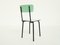 Large Pistachio Green Laminate Table & Suspended Chairs, Set of 9 14