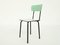 Large Pistachio Green Laminate Table & Suspended Chairs, Set of 9 11