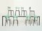 Large Pistachio Green Laminate Table & Suspended Chairs, Set of 9, Image 5