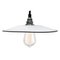 Vintage Industrial French Pendant Lights in White Enamel 1