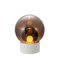 Mittelgroße Boule Stehlampe aus rauchgrauem Glas mit weißem Fuß von Sebastian Herkner für Pulpo & Rosenthal 1