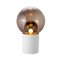 Lampe de Bureau High Boule Gris Fumé avec Socle Blanc par Sebastian Herkner pour Pulpo & Rosenthal 1