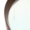 Wooden Frame & Leather Strap Round Mirror, 1960s, Image 10