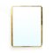 Rectangular Brass Frame Mirror, 1950s 2