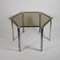 Vintage Smoked Glass & Tubular Framed Dining Table, Image 1