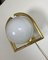 Bauhaus Wandlampe aus Messing & Opalglas, 1930er 16