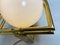 Bauhaus Wandlampe aus Messing & Opalglas, 1930er 19