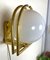 Bauhaus Brass & Opaline Wall Lamp, 1930s, Image 4