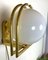 Bauhaus Brass & Opaline Wall Lamp, 1930s, Image 2