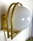 Bauhaus Wandlampe aus Messing & Opalglas, 1930er 2