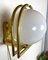 Bauhaus Brass & Opaline Wall Lamp, 1930s 3