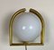 Bauhaus Wandlampe aus Messing & Opalglas, 1930er 7