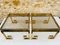 Moderne Italienische Beistelltische aus Messing & Glas, 1970er, 2er Set 3
