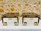 Moderne Italienische Beistelltische aus Messing & Glas, 1970er, 2er Set 1