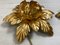 Mid-Century Italian Gilded Iron Flower Sconces from Euro Lamp Arts Firenze, 1980s, Set of 2 9