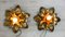 Mid-Century Italian Gilded Iron Flower Sconces from Euro Lamp Arts Firenze, 1980s, Set of 2 12