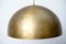 Mid-Century German Space Age Pendant Lamp in Bronze from Staff 12