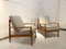 Teak & Bouclé 118 Lounge Easy Chairs by Grete Jalk for France & Son, Denmark, 1960s, Set of 2 2